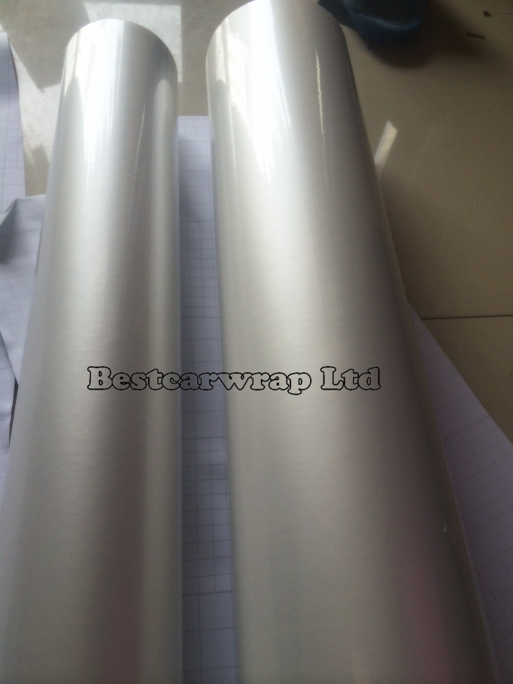 Glossy Pearl White Vinyl Wrap With Air Bubble Free Gloss Pearlecent Film For Car Styling Vehicle Tuning Size 1.52*20M/Roll