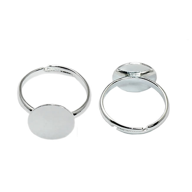Beadsnice silver rings for children ring base with 10 mm flat pad for jewelry making fashion kids rings wholesale ID 29681
