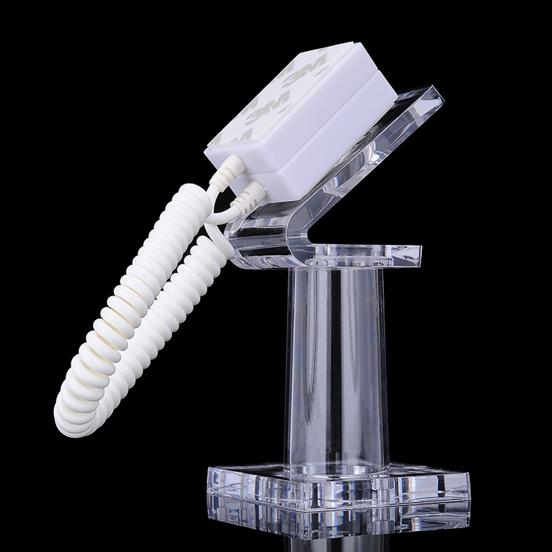 50pcs Acrylic mobile phone security display stand holder with retractable cable anti-theft for all handhelds exhibit mp3 controller etc