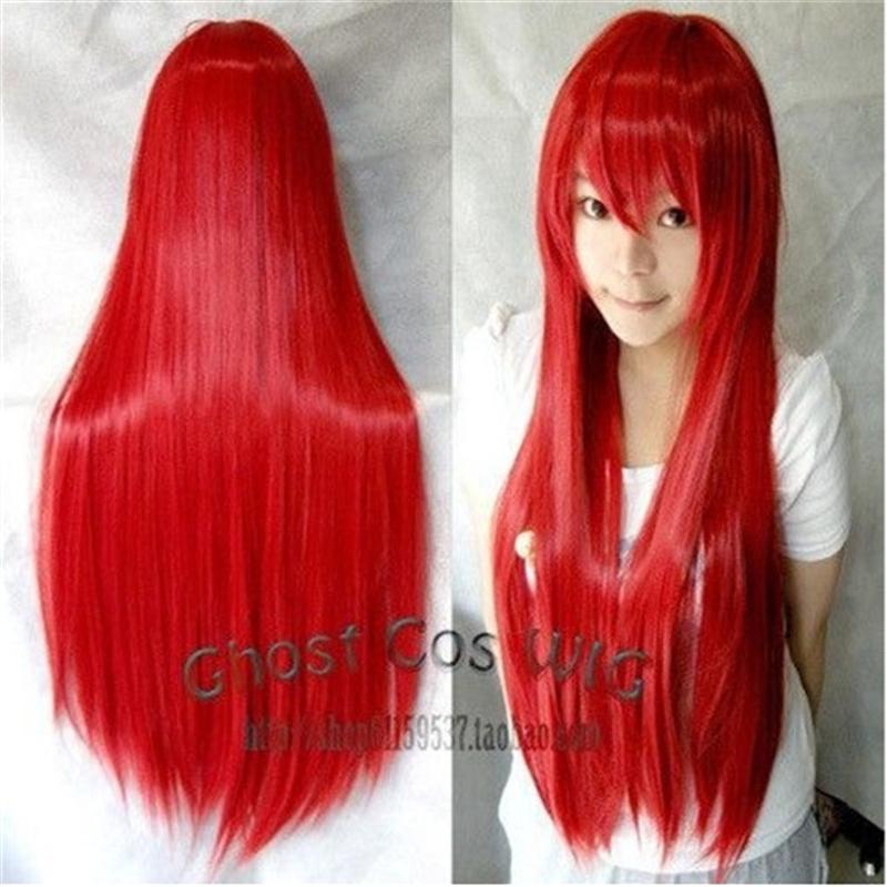 WoodFestival Synthetic Hair Straight Long Wig With Bangs Cosplay Wigs For Women Pink Red Blue Purple Blonde Brown Black Green 80cm