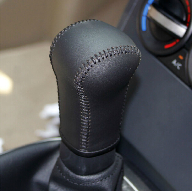 Case for Nissan Qashiqai 5MT manual gear Shift Knob Cover Hand-stitched Genuine Leather DIY gear covers leather accessories