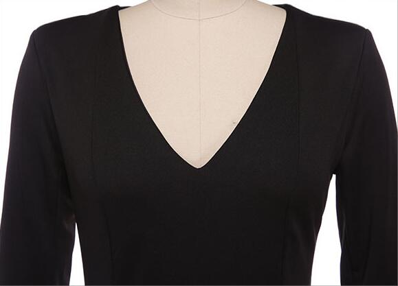 Dress Europe US hot style pencil skirt personality fashion long-sleeved dress buttons putting new double-breasted coat v-neck