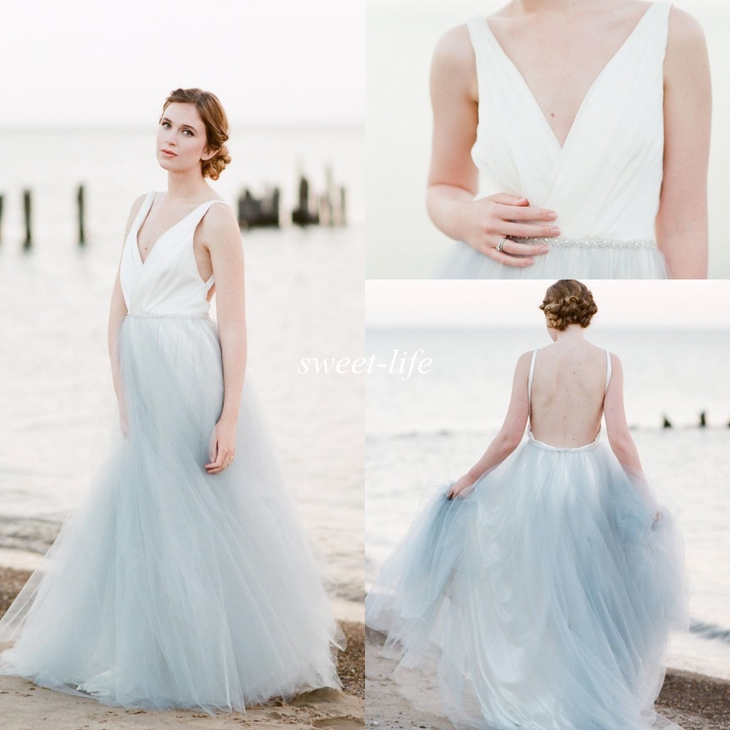 2019 Summer Beach Wedding Dresses Backless Blue and White Tulle Backless Deep V Neck Cheap Plus Size Sexy Bohemia Maternity Bridal Gowns, Same as image
2019 Summer Beach Wedding Dresses Backless Blue and White Tulle Backless Deep V Neck Cheap Plus Size Sexy Bohemia Maternity Bridal Gowns, Same as image