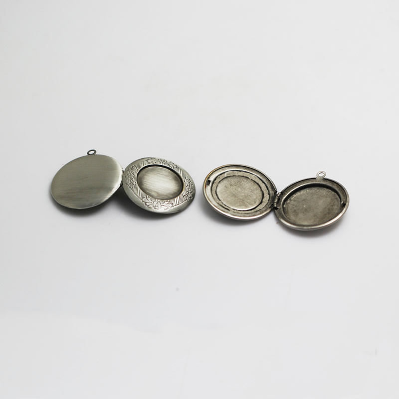 Beadsnice vintage locket blank photo locket custom photo engraved locket necklace findings supplies nickel free and lead free ID 3320