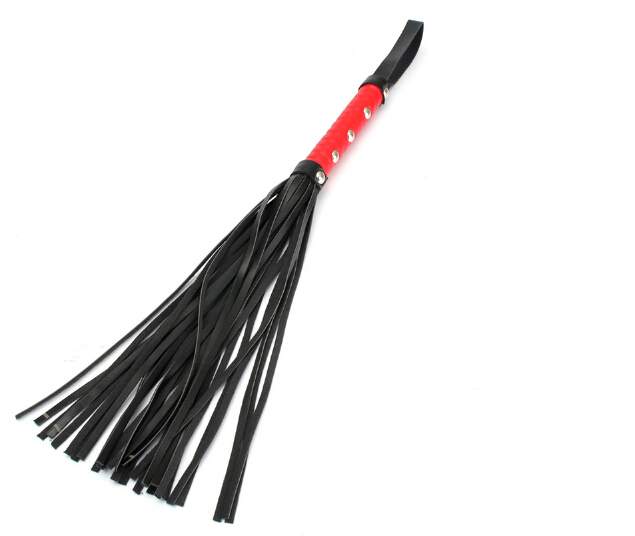 Erotic Toys Sexy Whip Black Lash Red Handle For Adult Game PU Leather Flirt Toys Sex Toy Mask Products Clamps Couple Role-play