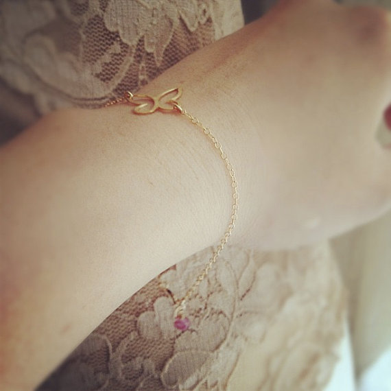 10PCS- B034 Cut Outline Womens Butterfly Bracelet Open Butterfly Wing Pendant Bracelets for Women Simple Animal Insect Bracelets
