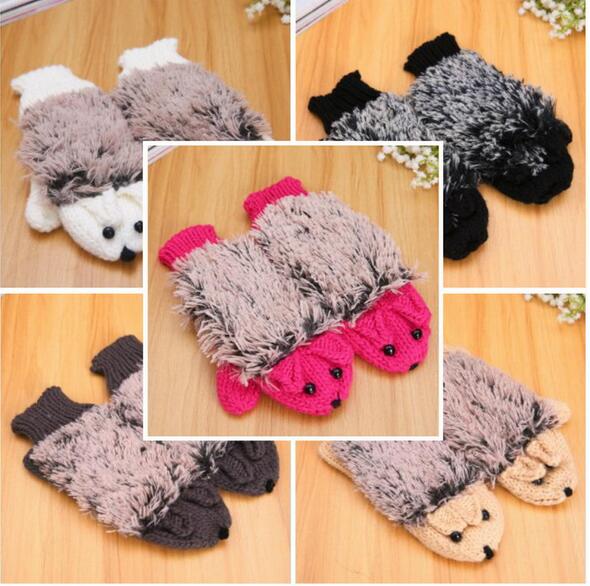 Cute Hedgehog Winter Women's Warm Knit Gloves Warmer Finger Gloves Mittens Cartoon Hedgehog Gloves Fingerless Gloves 9 Colors 
Cute Hedgehog Winter Women's Warm Knit Gloves Warmer Finger Gloves Mittens Cartoon Hedgehog Gloves Fingerless Gloves 9 Colors