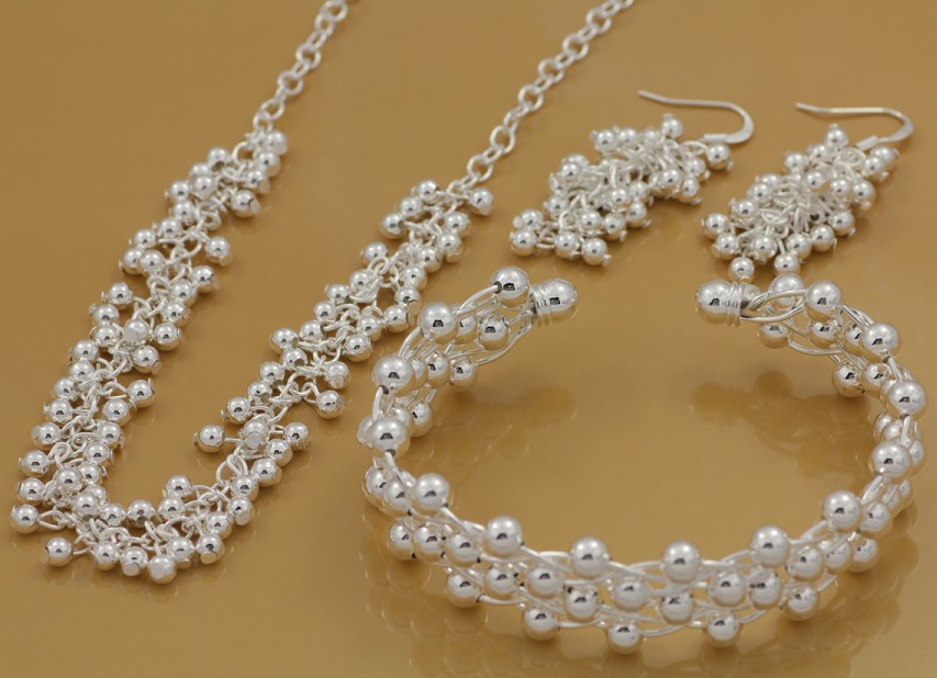 Free Shipping with tracking number Best Most Hot sell Women's Delicate Gift Jewelry 925 Silver Plated Mix Jewelry Set 12 Set 1049