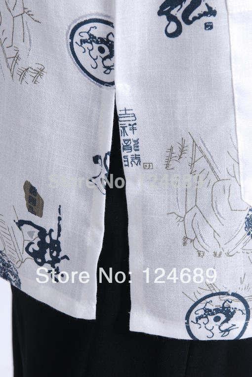 Wholesale-Free shipping 2016 new national trend chinese style top tradition Chinese dragon print Shirt mandarin collar shirt tang shirt