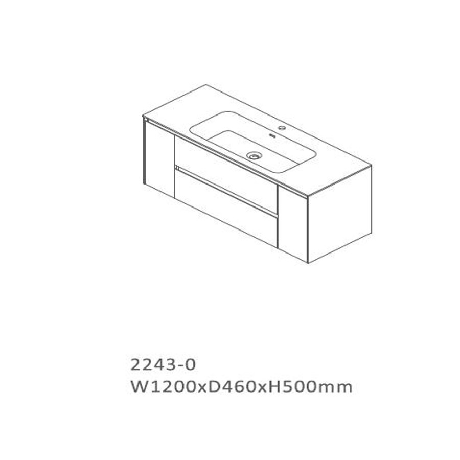 1200mm Bathroom Furniture Free Standing vanity Stone Solid Surface Blum Drawer Cloakroom Wall Hung Cabinet Storage 2243