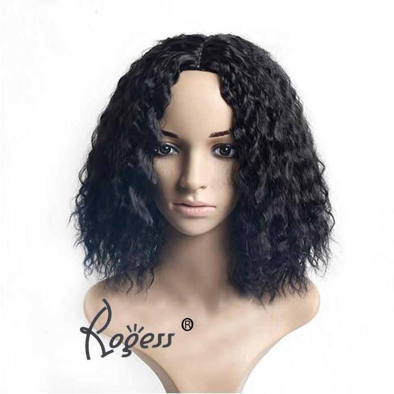 Fashion Synthetic Wigs Short Black Kinky Curly For Black Women African American Wigs Women High Temperature Fiber Cosplay Wig