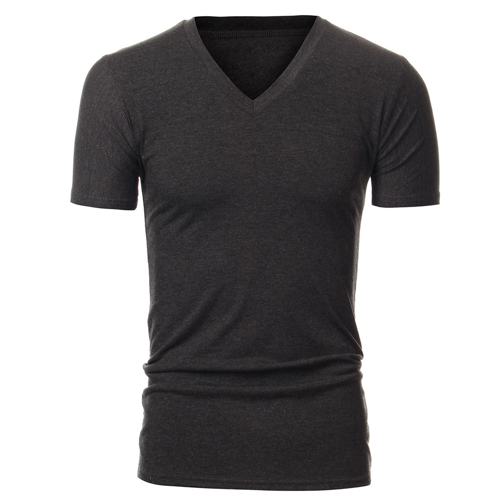 10 Colors 2015 New Summer Style Mens Fashion Slim Fit V-neck Casual Short Sleeve Plain T-shirt Sport Gym Top Tee Camisas L-XXL FG1511