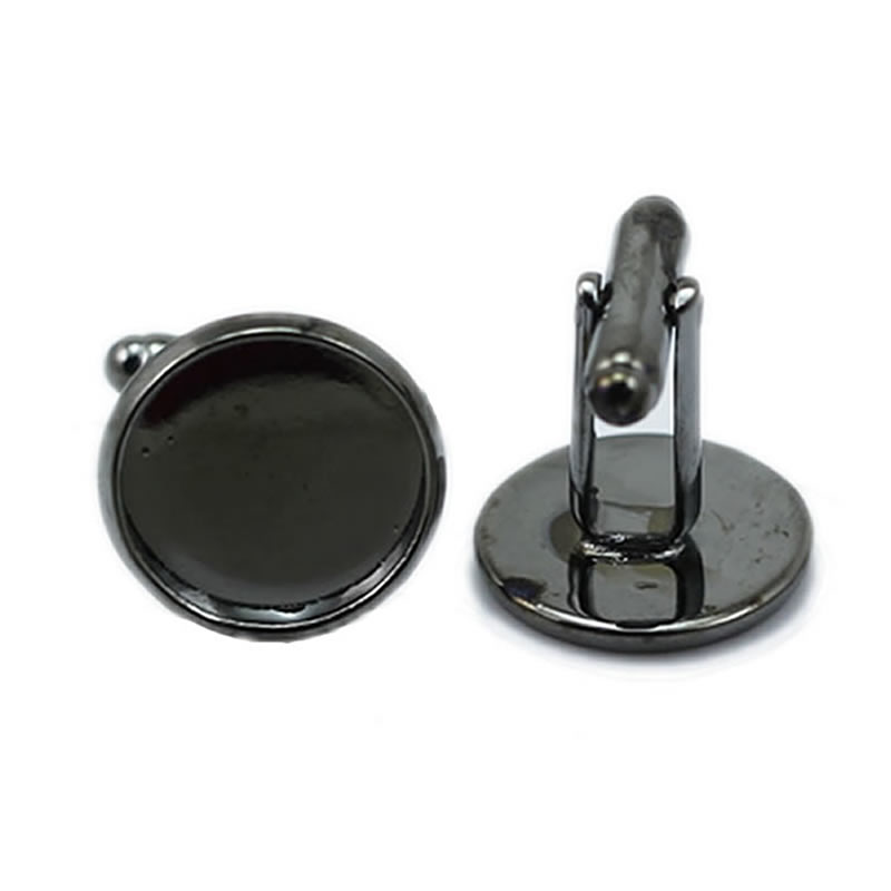 Beadsnice copper cufflink blanks jewelry making design cufflink parts with round 20mm bezel cup ID 8898