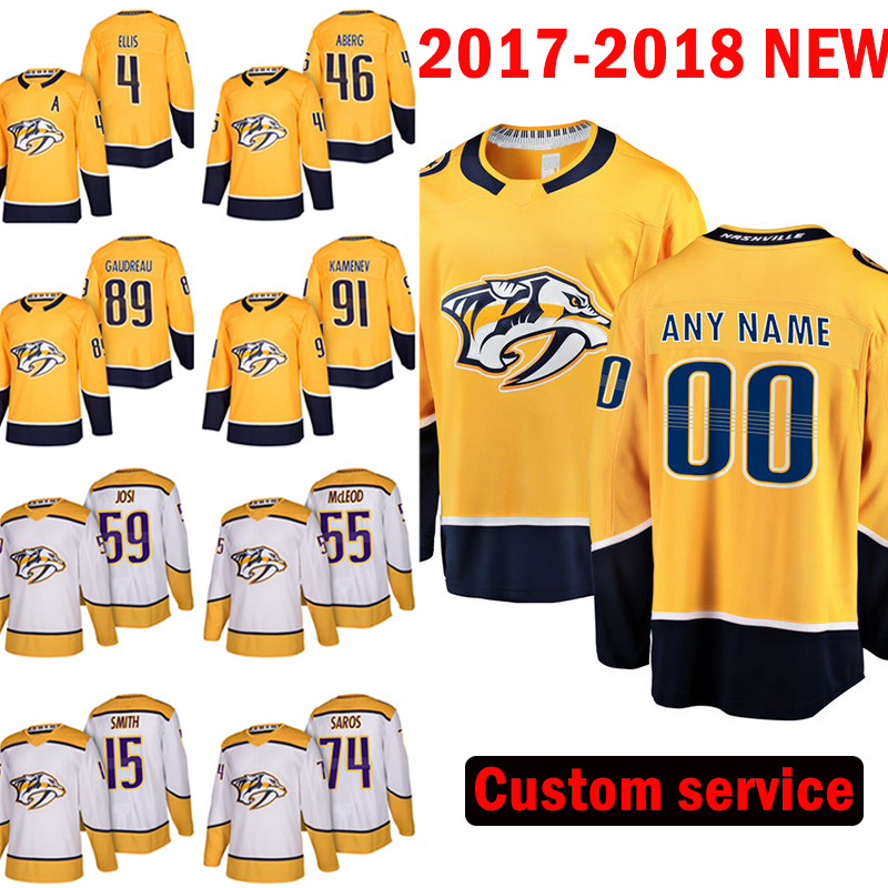 Nashville Predators Custom 2017-2018 New 4 Ryan Ellis 46 Pontus Aberg Jersey 89 Frederick Gaudreau 91 Vladislav Kamenev Jerseys mens
Nashville Predators Custom 2017-2018 New 4 Ryan Ellis 46 Pontus Aberg Jersey 89 Frederick Gaudreau 91 Vladislav Kamenev Jerseys mens