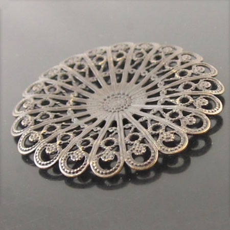 Beadsnice filligree components filigree flower vintage brass filigree stampings floral filigree 38x38x1mm jewelry making supplies ID 10681