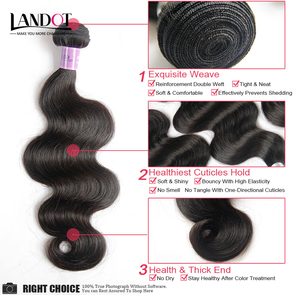 9A Grade Unprocessed Peruvian Virgin Hair Body Wave 100% Human Hair Weave Bundles 3Pcs Natural Color Soft Full Peruvian Wavy Hair Extensions