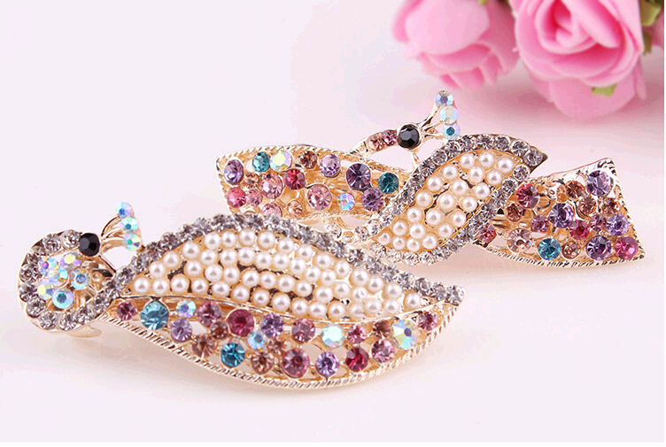 2015 New Full Crystal Rhinestones Hairpin Hair Clip Fashion Peacock Leaves Headwear Barrettes for Women 8colors can choose
2015 New Full Crystal Rhinestones Hairpin Hair Clip Fashion Peacock Leaves Headwear Barrettes for Women 8colors can choose