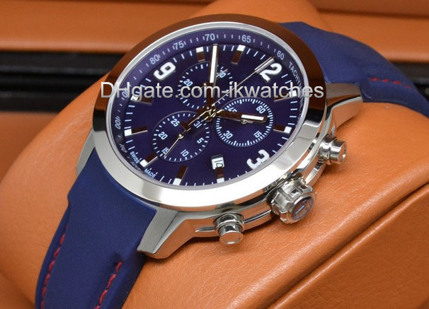 2015 sport style Man watches blue Rubber quartz stopwatch Hot Sale chronograph wrist watch 016