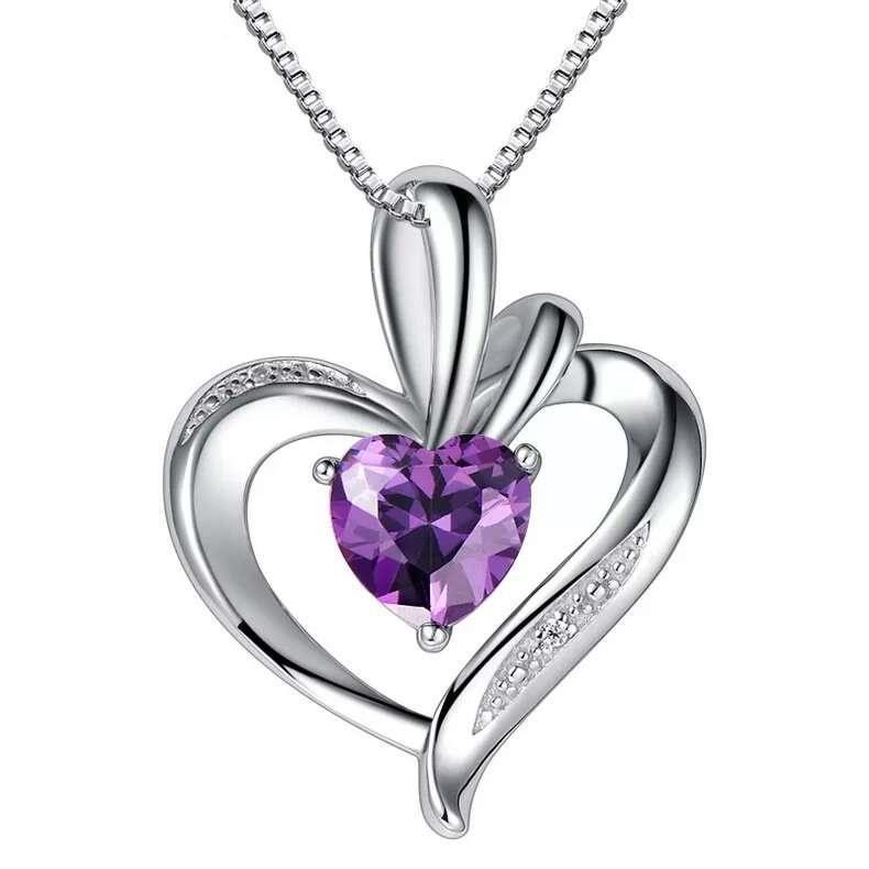 925 sterling silver items crystal jewelry pendant statement necklaces purple heart shaped wedding vintage infinity charms
925 sterling silver items crystal jewelry pendant statement necklaces purple heart shaped wedding vintage infinity charms