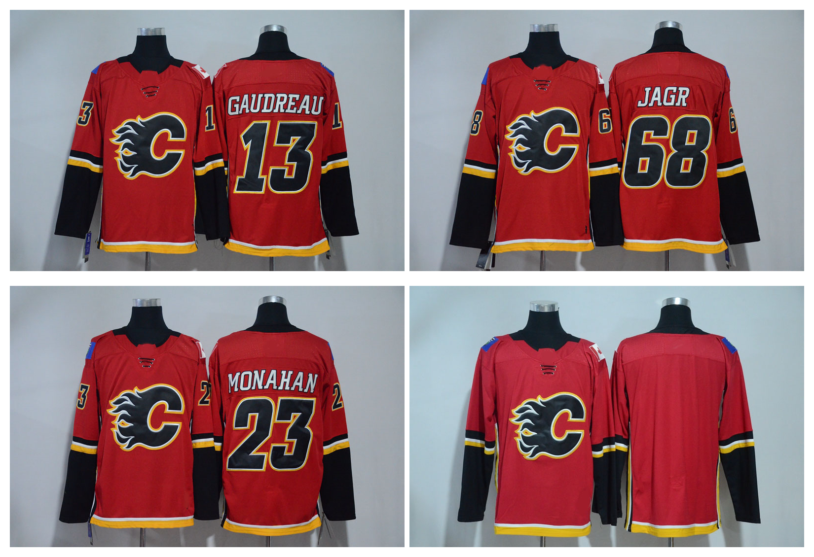 2017-2018 Season Calgary Flames Jersey 68 Jaromir Jagr 13 Johnny Gaudreau 23 Sean Monahan Authentic Stitched Hockey Jerseys Mix Order, Blue
2017-2018 Season Calgary Flames Jersey 68 Jaromir Jagr 13 Johnny Gaudreau 23 Sean Monahan Authentic Stitched Hockey Jerseys Mix Order, Blue