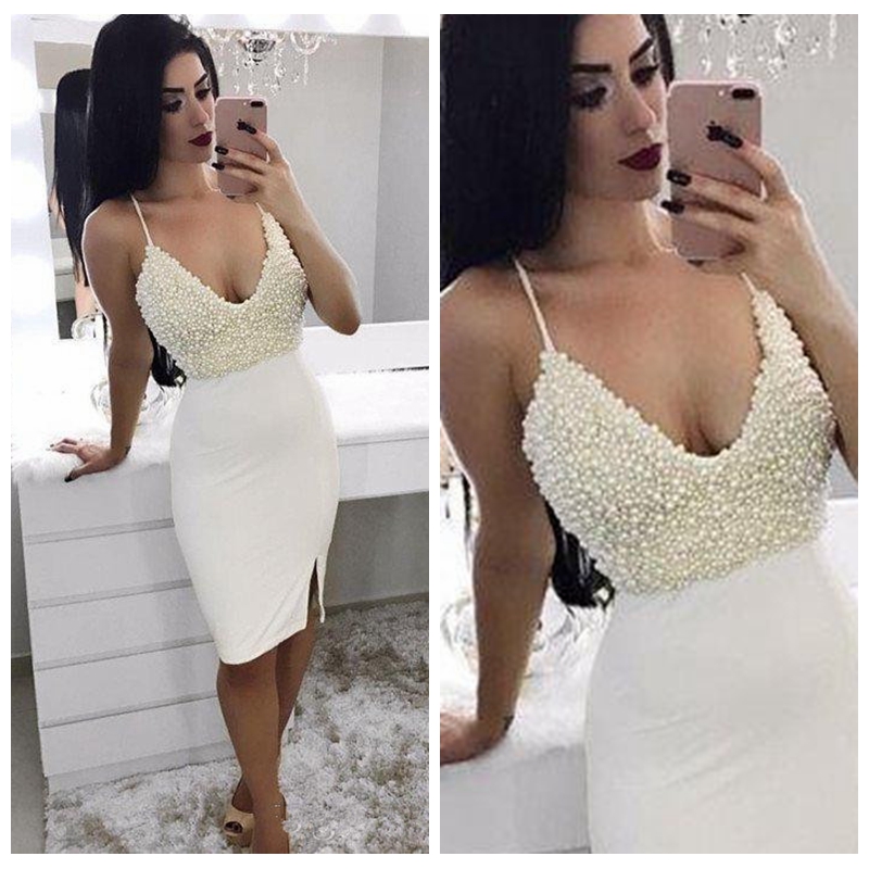 Cheap Ivory Short Cocktail Dresses Pearls V-Neck Party Dress Knee Length Prom Gown Special Occasion Guest Dress, Brown
Cheap Ivory Short Cocktail Dresses Pearls V-Neck Party Dress Knee Length Prom Gown Special Occasion Guest Dress, Brown