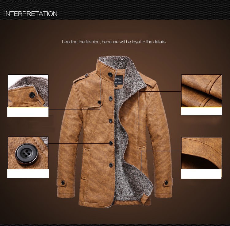 Fall-Free shipping new men's leather jacket men leather jackets for men inside microfleece jacket coat 115