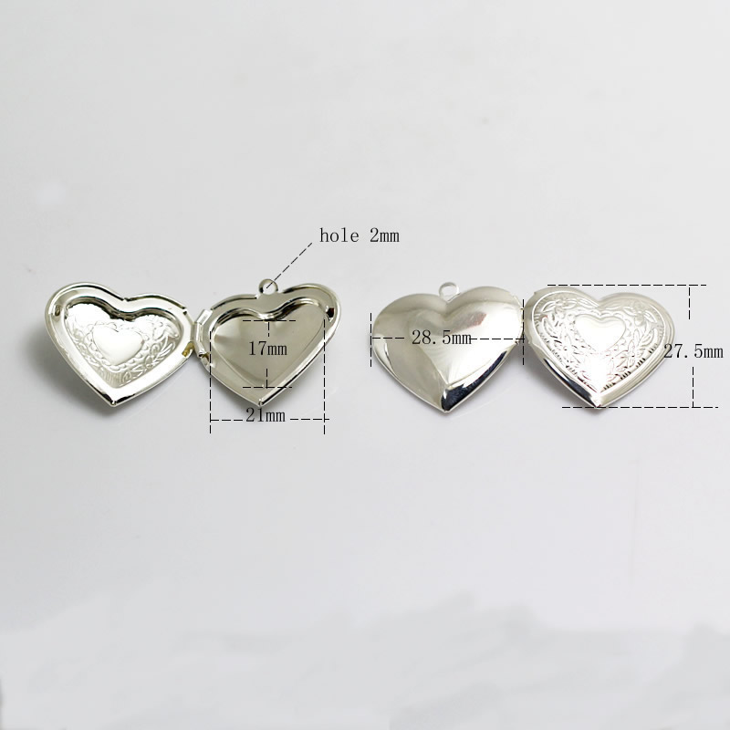 Beadsnice heart photo charm personalized frame pendant flower engraved locket mothers day gift family locket ID 3354