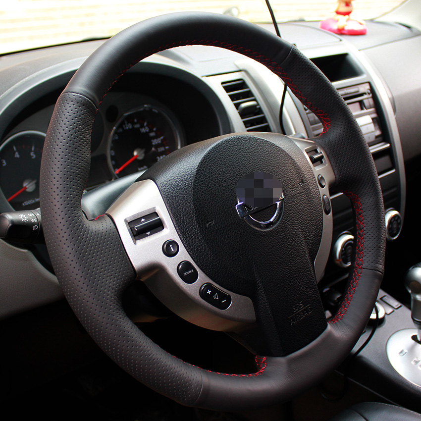 Steering wheel cover Case for NISSAN Qashqai X-TRAIL Genuine leather DIY Car styling Interior decoration Leather car covers
