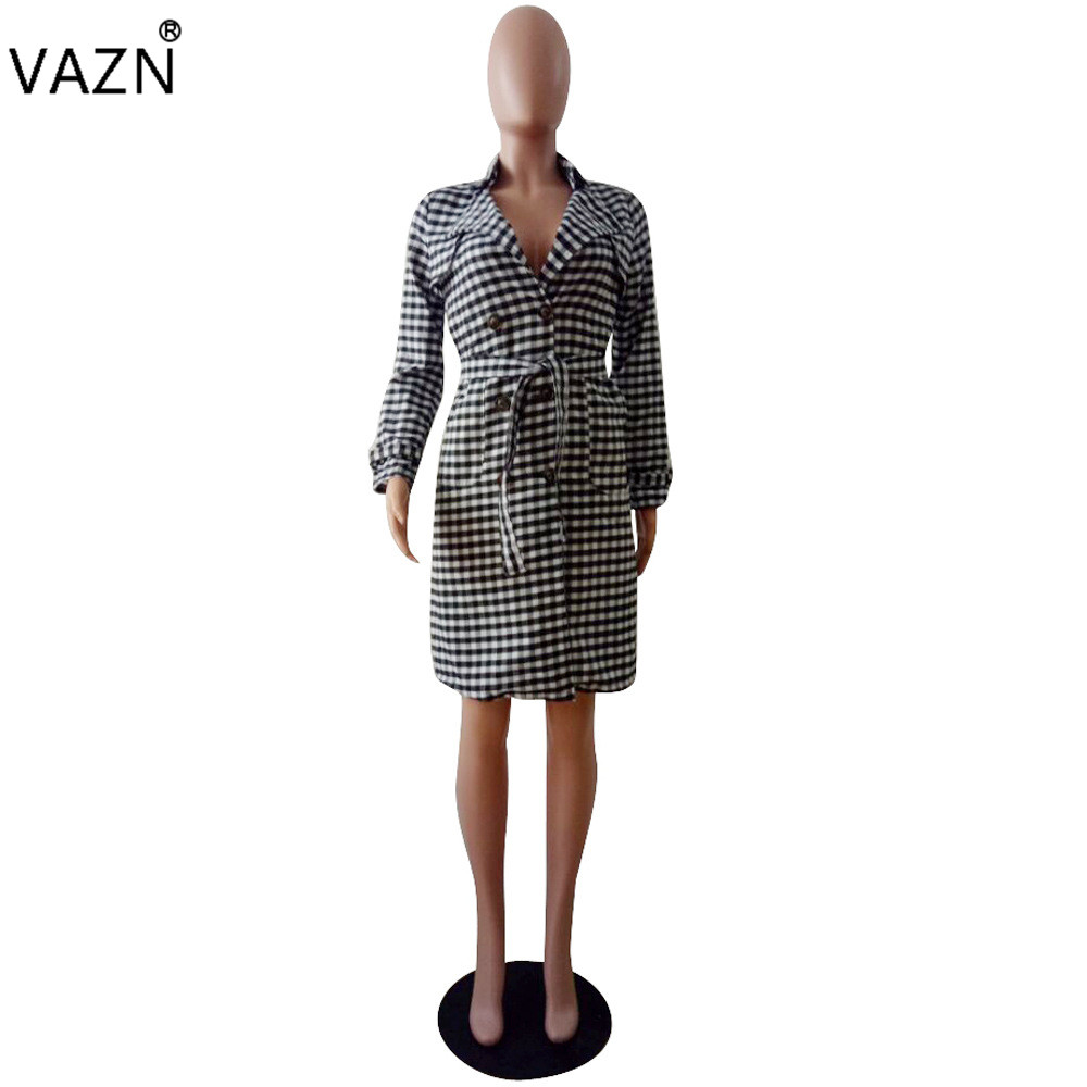 VAZN New Fashion Elegant 2018 Casual Dress Full Sleeve Mini Dress Sexy Bandage Dress D8054 q1118