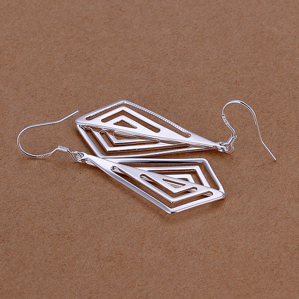 Brand new sterling silver Smooth diamond earrings DFMSE241,women's 925 silver Dangle Chandelier earrings 10 pairs a lot factory direct sale