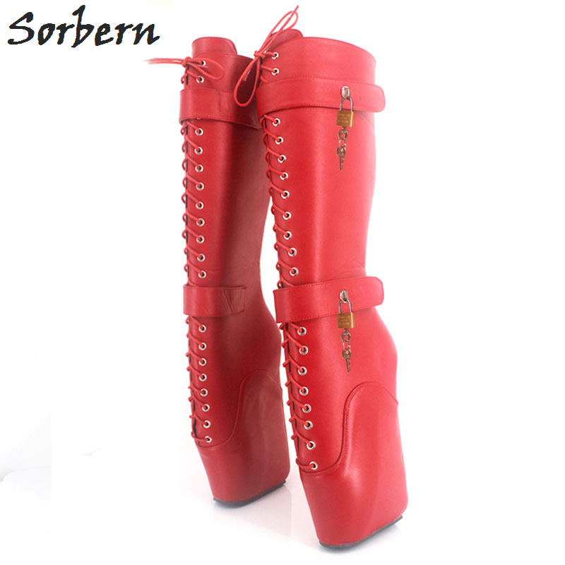Matte Red Unisex Boots 18cm Extreme High Heel Fetish Sexy Wedges Hidden Heel Shoes Heelless Ballet Boots Lockable Knee-High Boots, Matte orange
Matte Red Unisex Boots 18cm Extreme High Heel Fetish Sexy Wedges Hidden Heel Shoes Heelless Ballet Boots Lockable Knee-High Boots, Matte orange