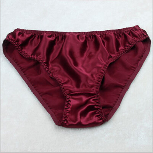 Wholesale-Mens Underwear 100% Mulberry Silk Brief Panties Charmeuse Silk Shorts Thong