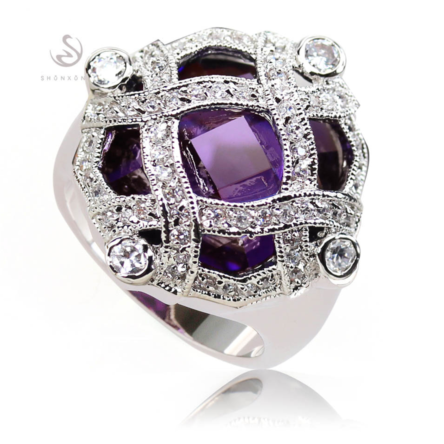 The new listing Noble Generous MN513 sz#6 7 Amethyst Cubic Zirconia Beautiful Copper Rhodium Plated for women Rings Favourite Best Sellers, Silver
The new listing Noble Generous MN513 sz#6 7 Amethyst Cubic Zirconia Beautiful Copper Rhodium Plated for women Rings Favourite Best Sellers, Silver