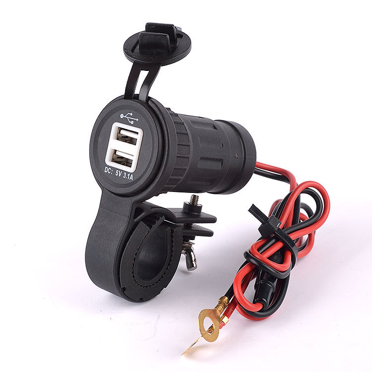 Motorcycle Cigarette Lighter USB Power Charger with bracket|Motorcycle charger|Motorcycle lighter bracket, Black
Motorcycle Cigarette Lighter USB Power Charger with bracket|Motorcycle charger|Motorcycle lighter bracket, Black