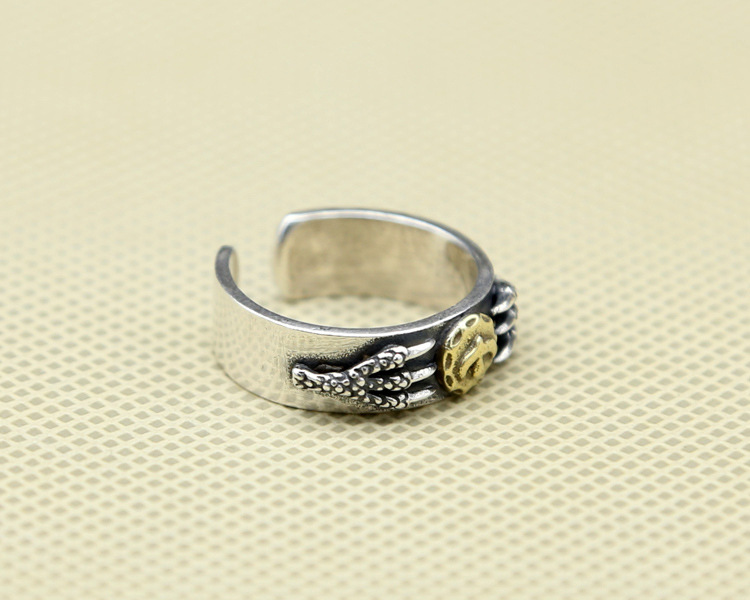 New design 925 sterling silver fashion jewelry ring eagle claws shape open adjustable ring for men Valentine's Day gift free shipping