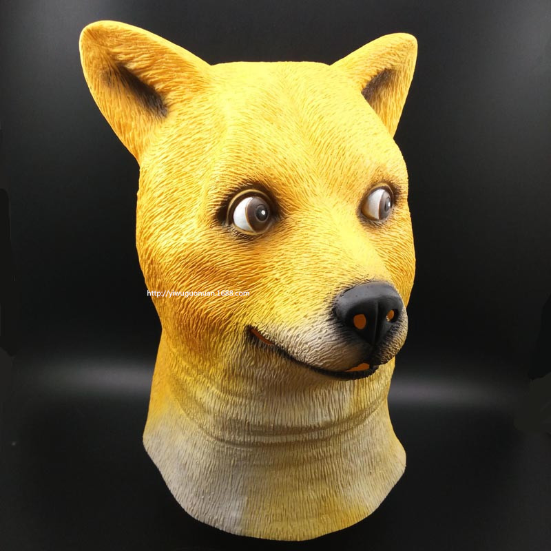 Wholesale High Quality Doge Mask Masquerade Animal Mask Latex