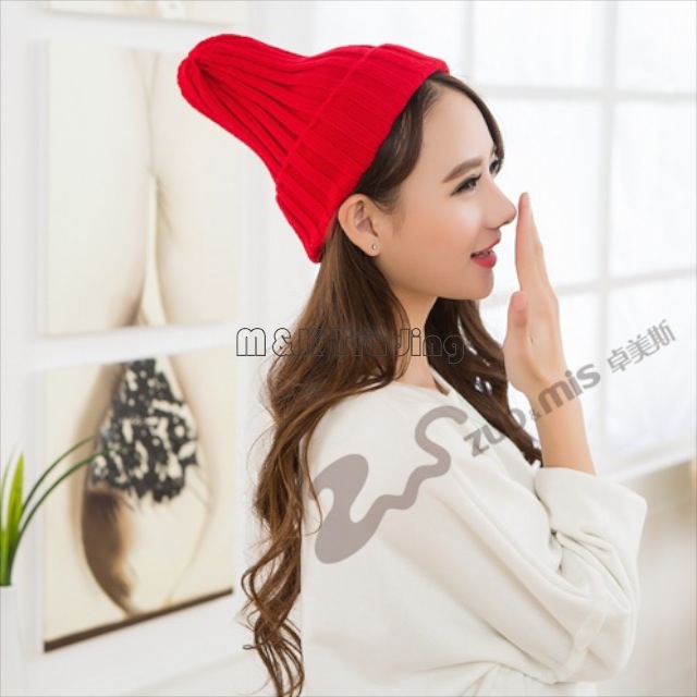 Korean Trendy Simple Women Beanie Cap Casual Skull Caps Knitted Hat Fashion Cute Colorful Soft Hats 20pcs/lot