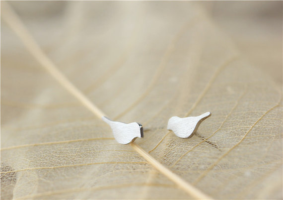 10Pair- S016 Gold Silver Small Vivid Love Bird Stud Earrings Cute Crane Stud Earring Tiny Baby Bird Earrings Stud Animal Jewelry