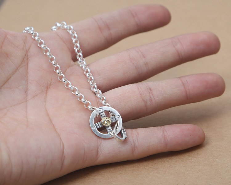 Brand new 925 sterling silver vintage jewelry antique silver Japan unique necklace chain 4mm width 8 sizes length for men & women