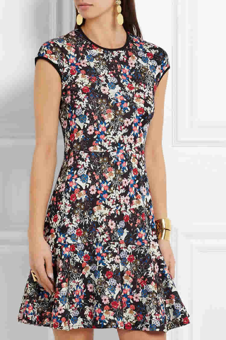 Fashion Floral Flower Print A-Line Dress Round Neck Work Dresses 036131, As pictures
Fashion Floral Flower Print A-Line Dress Round Neck Work Dresses 036131, As pictures