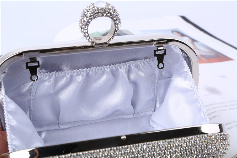 Factory directRetaillWhole handmade unique crystal evening bagclutch with satinPU for weddingbanquetpartypormmore colo