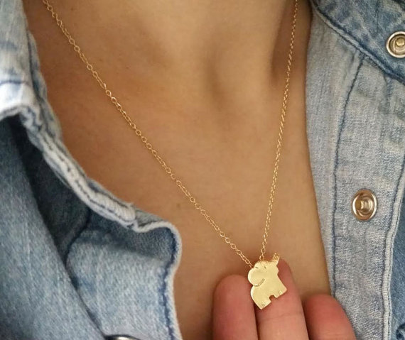 30PCS- N028 Cute Tiny Baby Elephant Necklace Small Lucky Elephant Necklaces Lovely Cartoon Animal Necklaces for Birthday Gifts