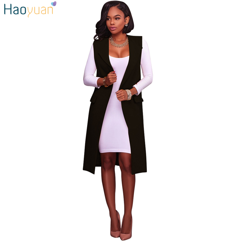 HAOYUAN Fashion ladies sleeveless long vest with pockets 2017 autumn winter jacket coat colete feminino women cardigan vests q1110, Yellow
HAOYUAN Fashion ladies sleeveless long vest with pockets 2017 autumn winter jacket coat colete feminino women cardigan vests q1110, Yellow