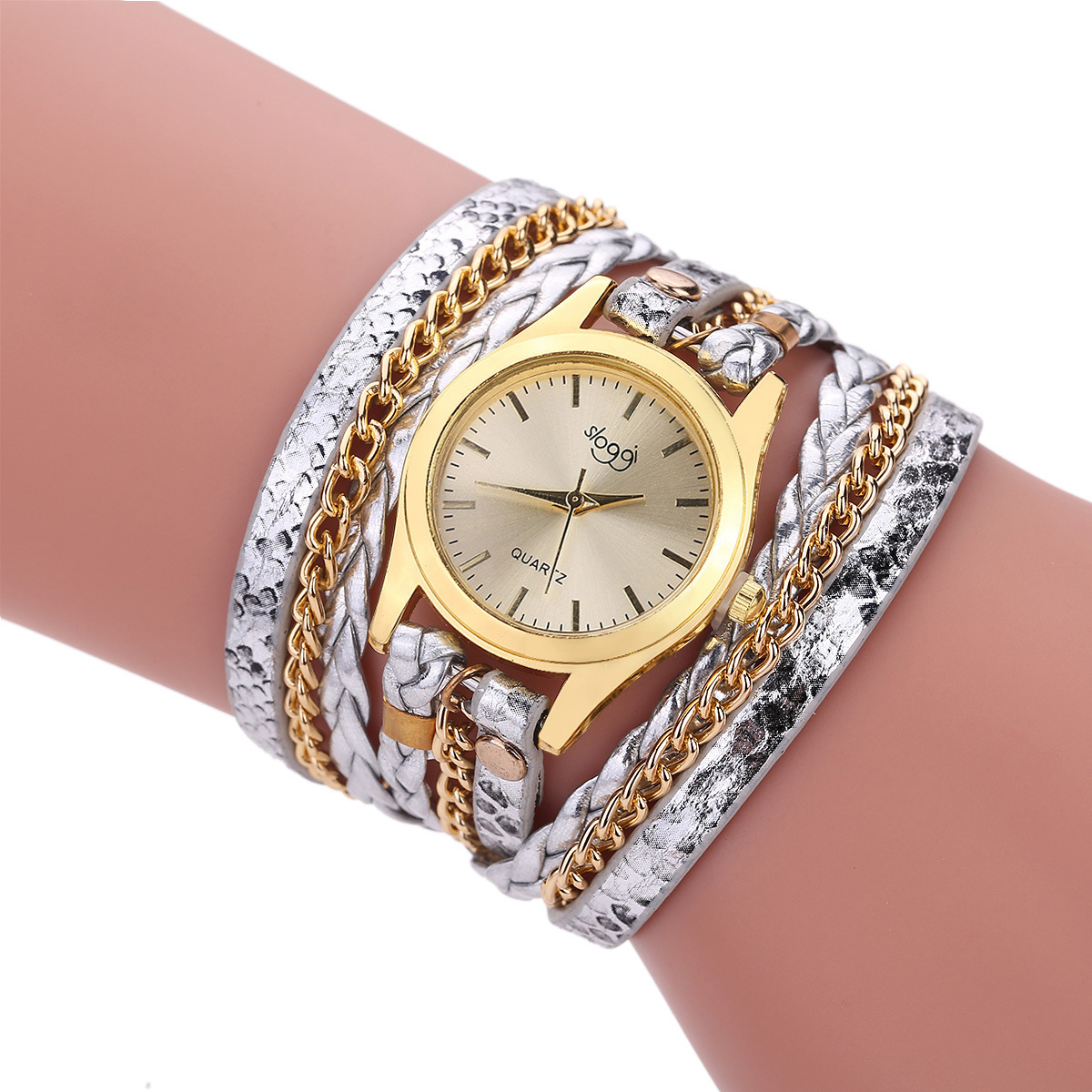 Factory price Women Bracelet Watch Colorful Rivets Leather Small Dial Snake style Long Straps Diamond for Girl Student Quartz Wristwatches, Leave a message about color
Factory price Women Bracelet Watch Colorful Rivets Leather Small Dial Snake style Long Straps Diamond for Girl Student Quartz Wristwatches, Leave a message about color