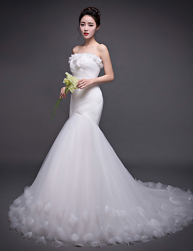 2016 Best Sale Fashion Custom Made Trumpet/Mermaid Elegant Ivory Court Train Strapless Side-Draped Flower Tulle Wedding Dresses 201, Black
2016 Best Sale Fashion Custom Made Trumpet/Mermaid Elegant Ivory Court Train Strapless Side-Draped Flower Tulle Wedding Dresses 201, Black