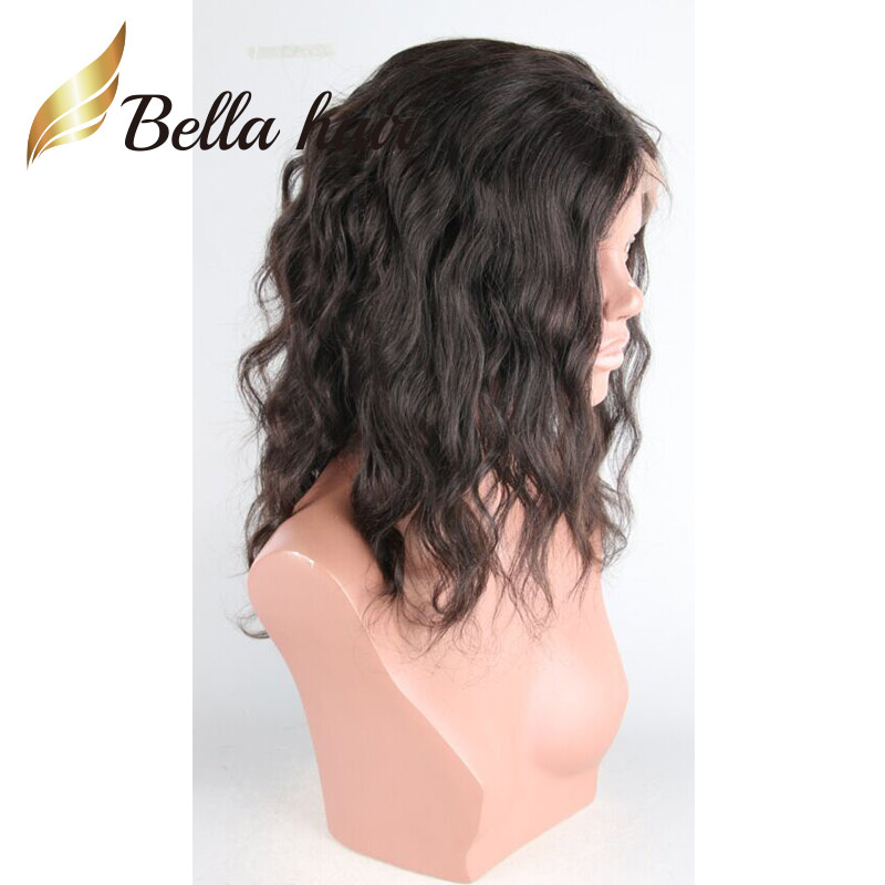 Natural Wave HD Transparent Lace Front Wig Natural Curl Wavy Virgin Human Full Lace Hair Wigs 130% 150% Density for Black Women Julienchina Bella Hair