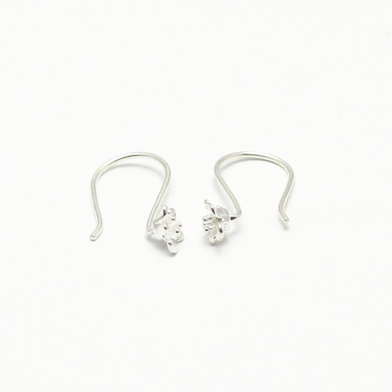 Beadsnice 925 Silver Earring Hooks French Earwire Flower Earrings Silver Jewelry Supplies Hook Earring Findings Wholesale ID 25424