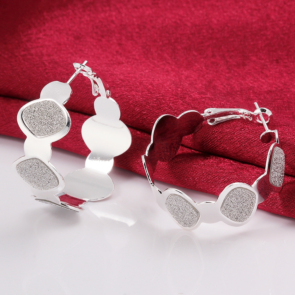 Brand new sterling silver Frosted diamond earrings DFMSE467,women's 925 silver Dangle Chandelier earrings 10 pairs a lot factory direct