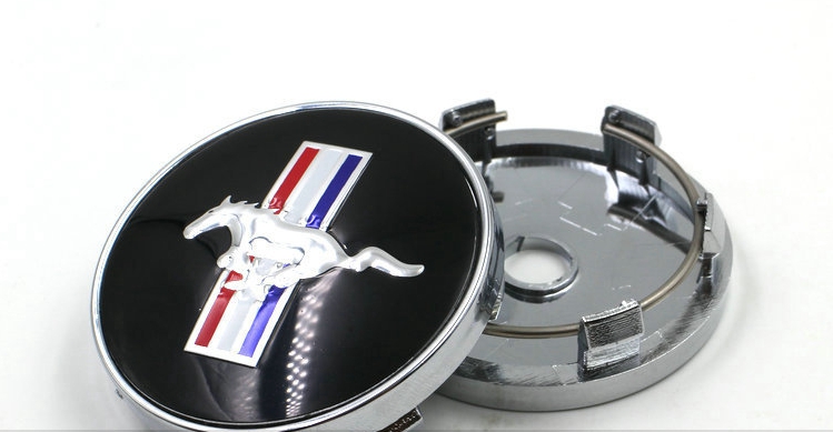 Update 4Pcs/Lot BLACK RUNNING HORSE 60Mm CAR WHEEL Hub Center Caps ABS Emblem Badge Fits For FORD Mustang