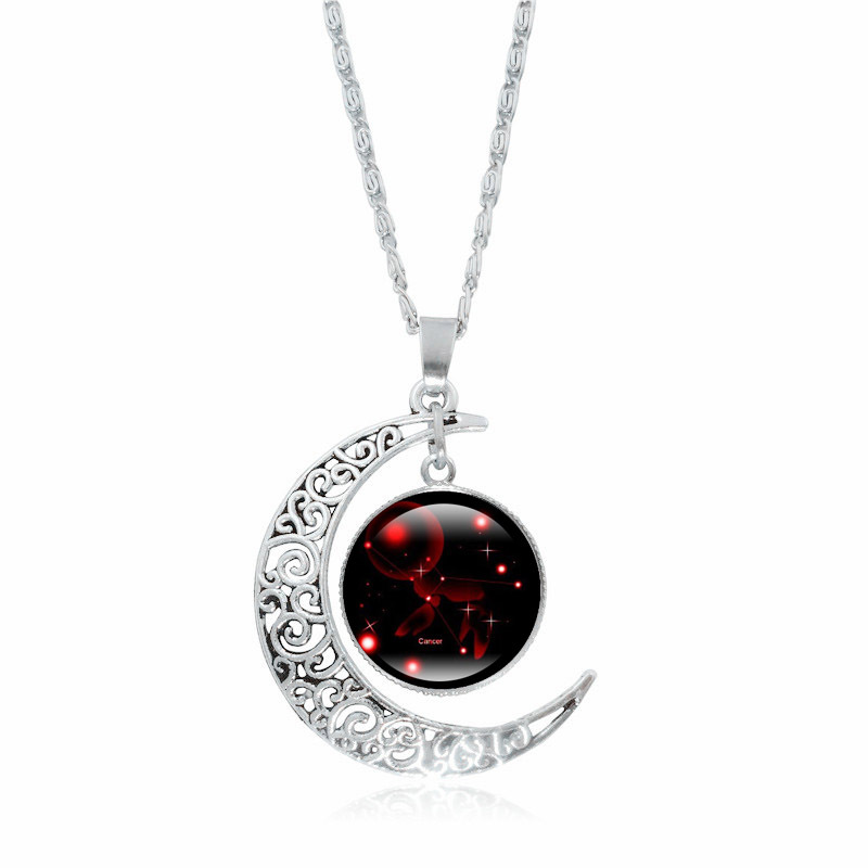 New Silver Plated Crescent Moon Shaped Pendant Necklaces For Women Gilrs Vintage Jewelry Glass Cabochon Necklace Xmas Gifts
New Silver Plated Crescent Moon Shaped Pendant Necklaces For Women Gilrs Vintage Jewelry Glass Cabochon Necklace Xmas Gifts